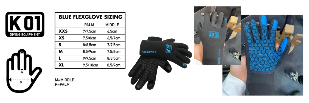 Guide des Tailles : Gants K01